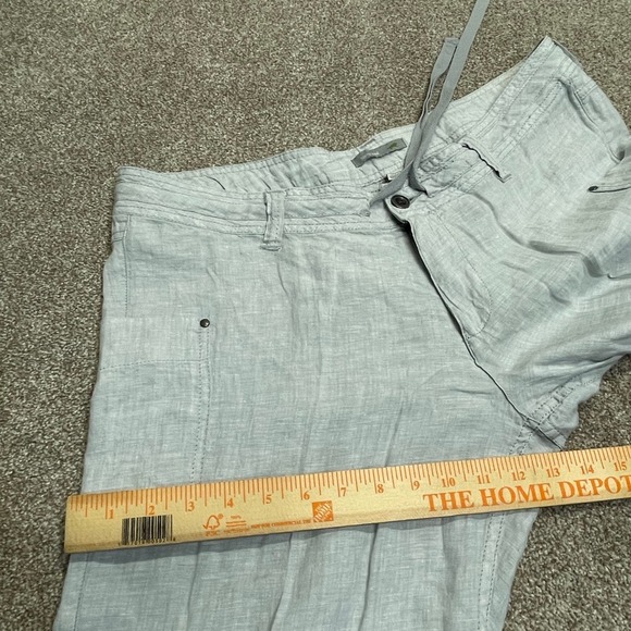 Horny toad womens wide leg pants sz 14 gray linen beachy lightweight minimalist - Picture 6 of 12